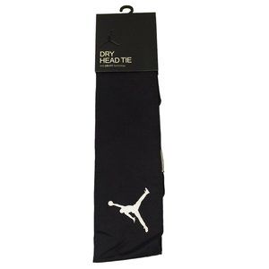 JUMPMAN NIKE Dry Head Tie Dri-Fit Black White Logo OSFM